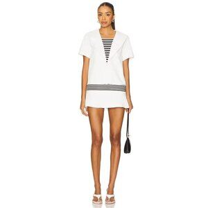 NIIHAI Captain Dress in White Marine